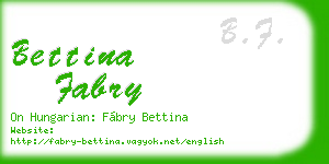 bettina fabry business card